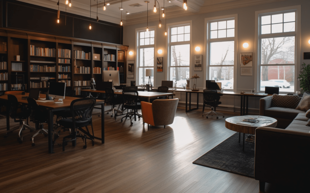 Library coworking spaces